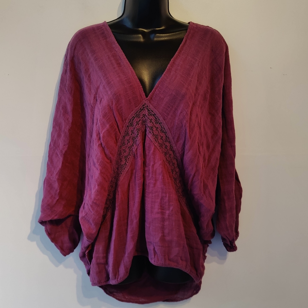 Free People Gauze Festival top Open Back M